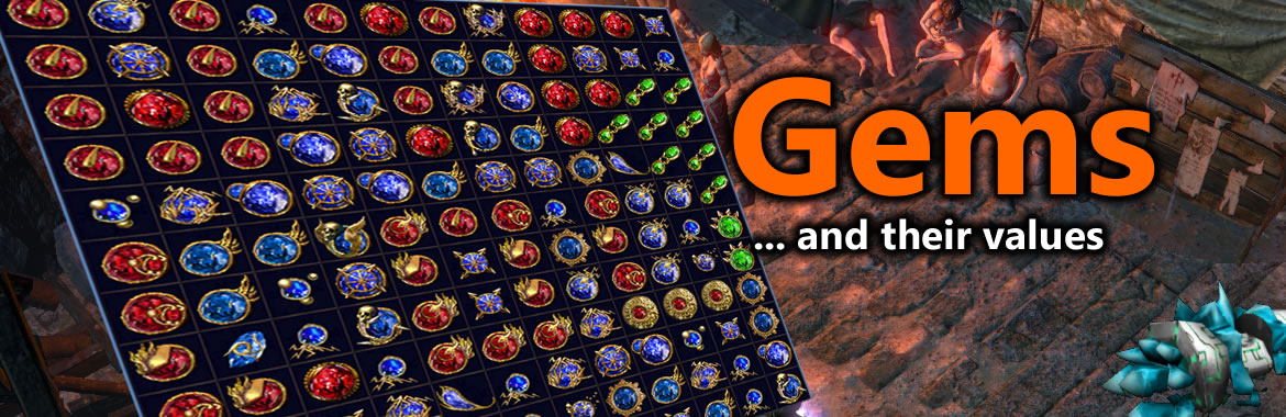Gems in Path of Exile and their values