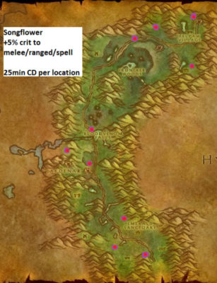 Songflower spawn locations